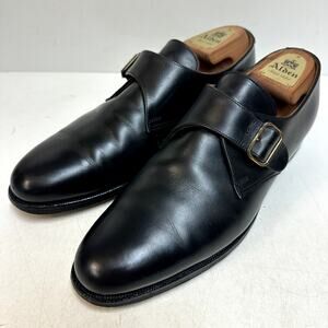 NEW HEELS Crockett & Jones x Brooks Brothers Single Monk Black Calf England 9 D